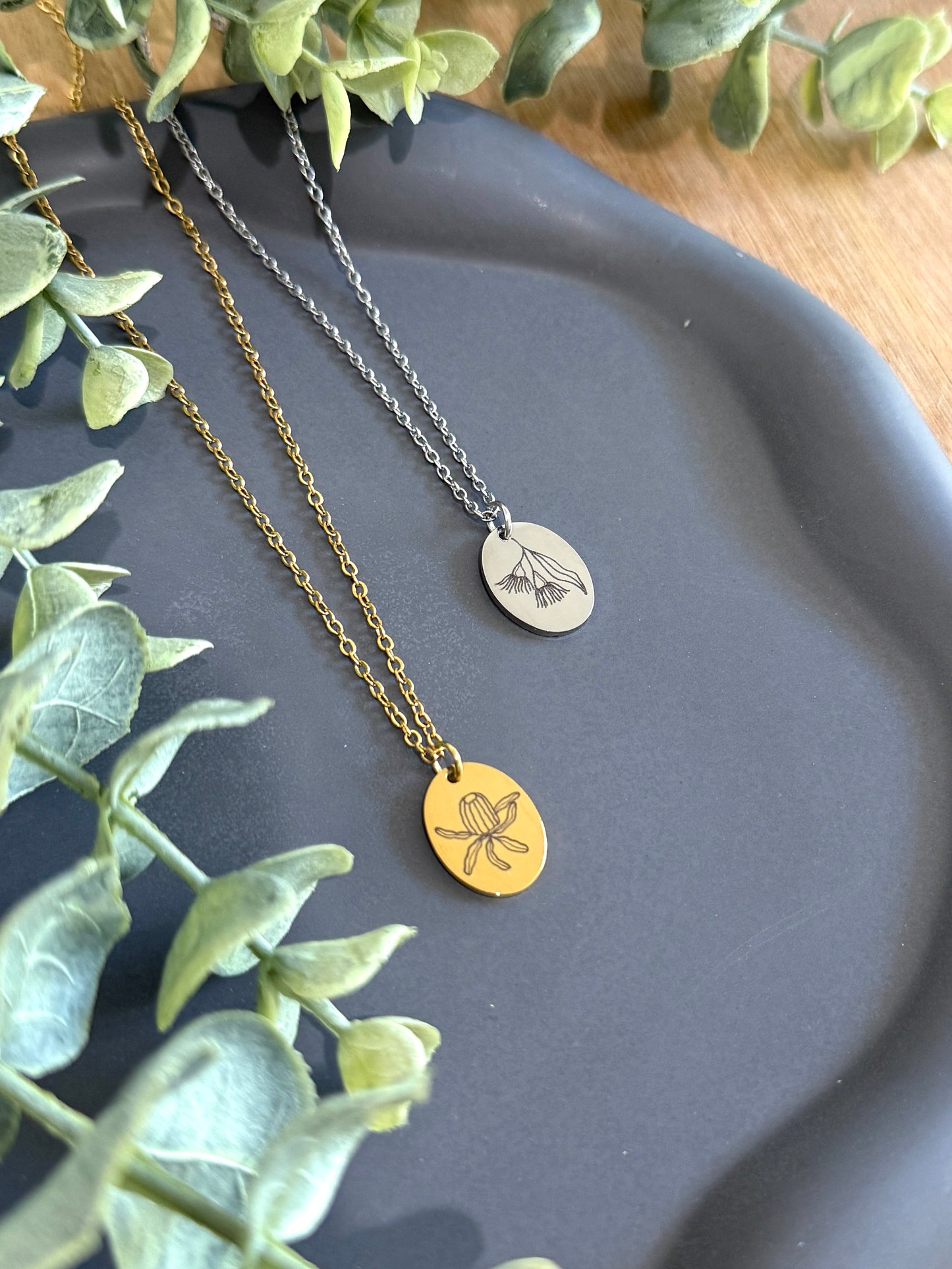 Australian Native Flora Birth Month Necklace