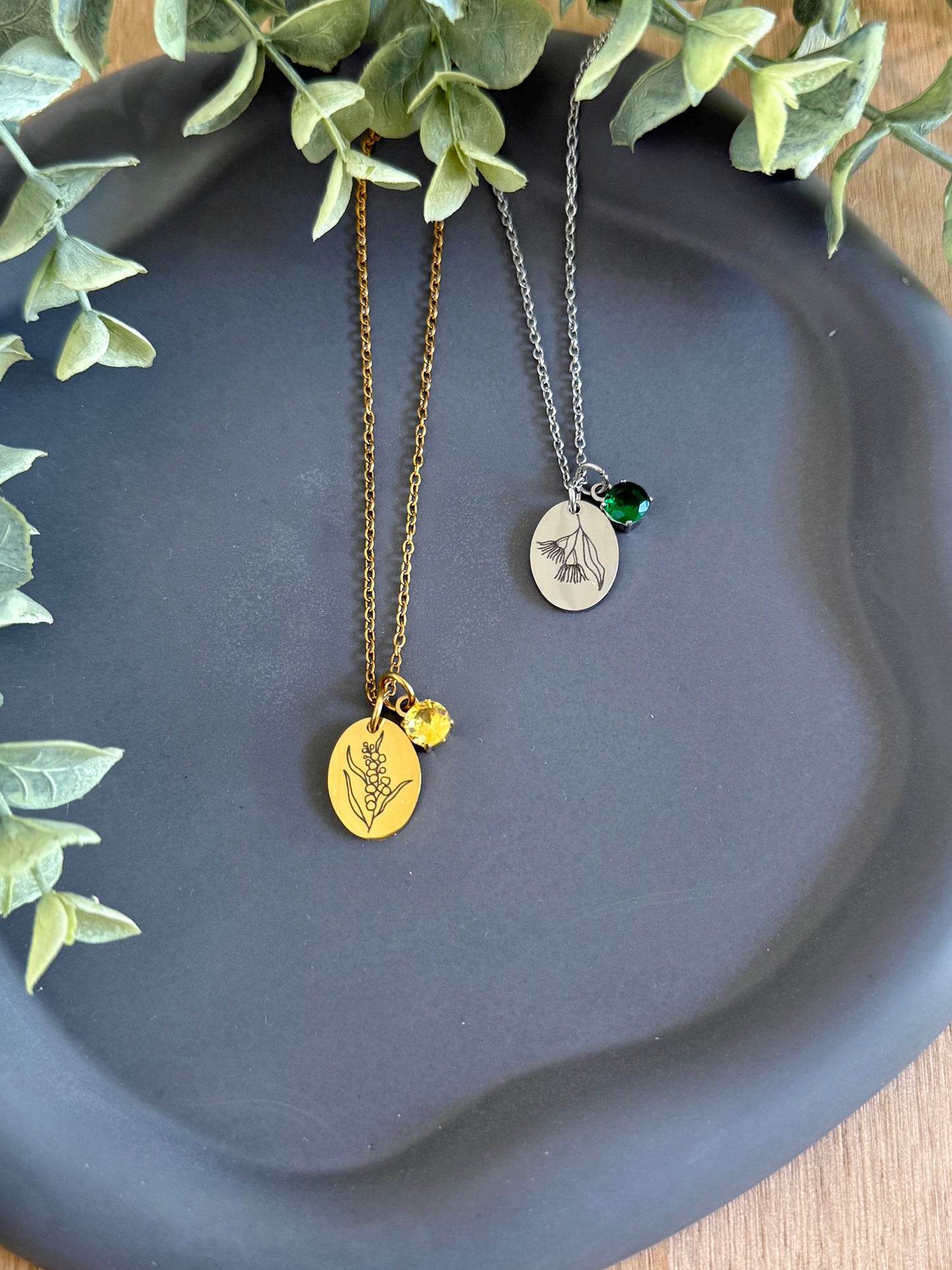 Australian Native Flora Birth Month Necklace