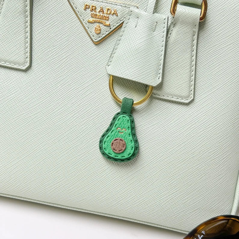 Personalised Avocado Polymer Clay Keychain