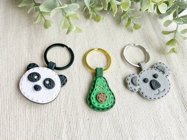 Personalised Panda Polymer Clay Keychain