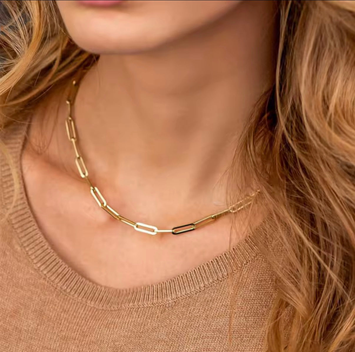 Paperclip Large Link Necklace 45cm