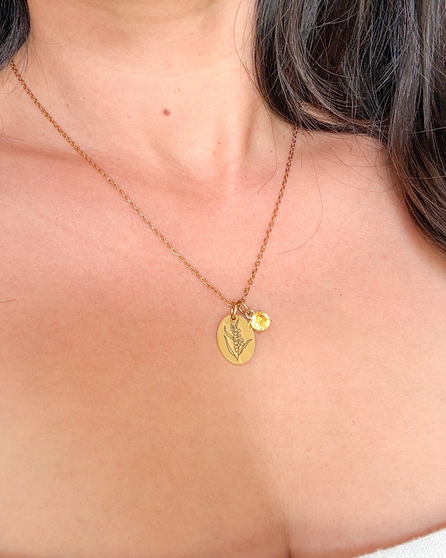 Australian Native Flora Birth Month Necklace