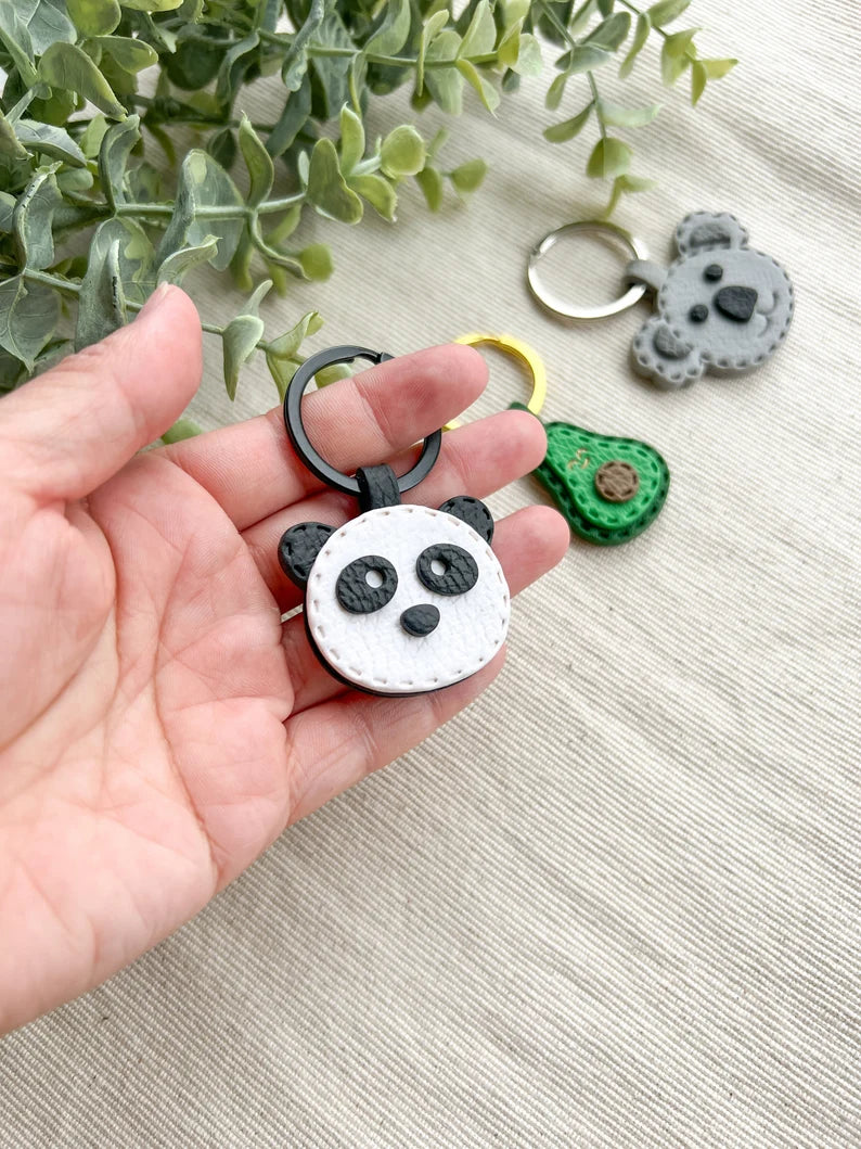 Personalised Panda Polymer Clay Keychain