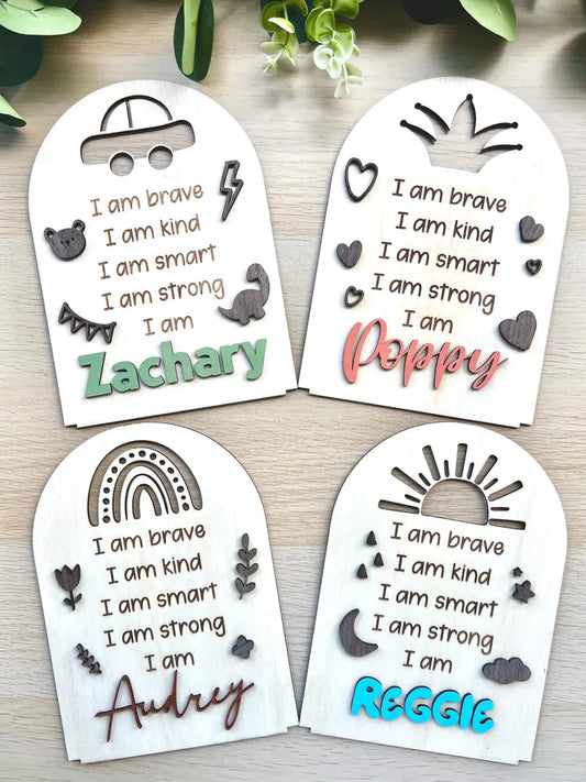 Personalised Child Affirmation Plaque