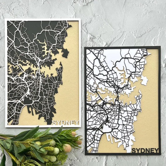 SYDNEY Laser Cut Street Map